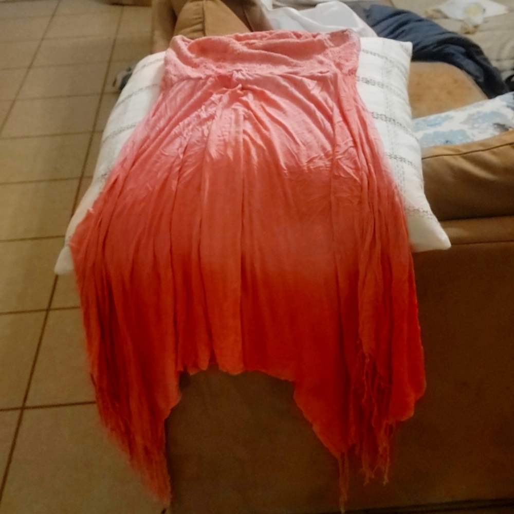 Pink strapless dress